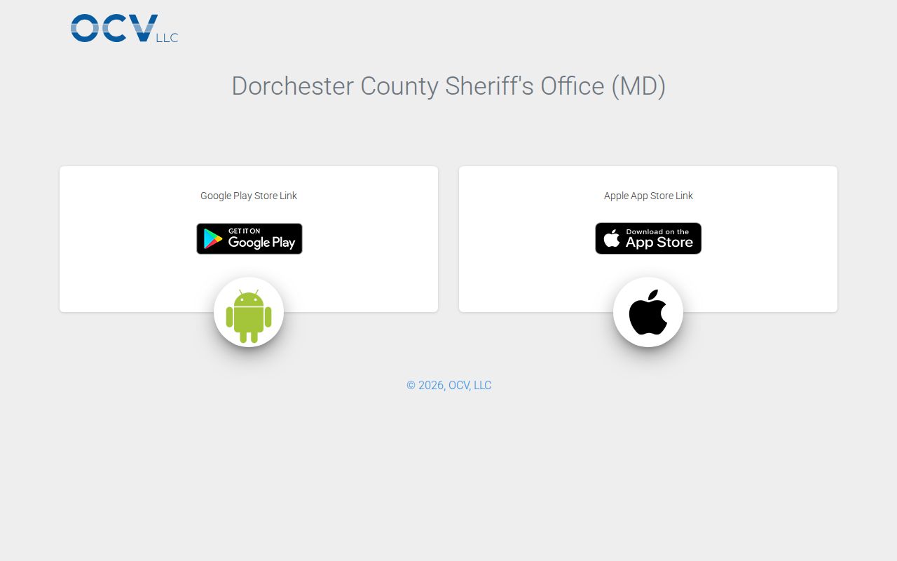 Dorchester County Sheriff's Office official app share page